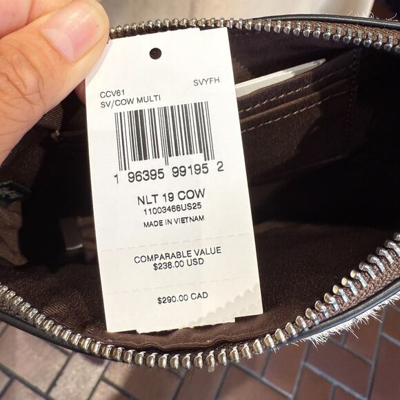 COACH Nolita 19 With Cow Print CCV61, cow printed haircalf/Sv/Cow Multi - Picture 6 of 10